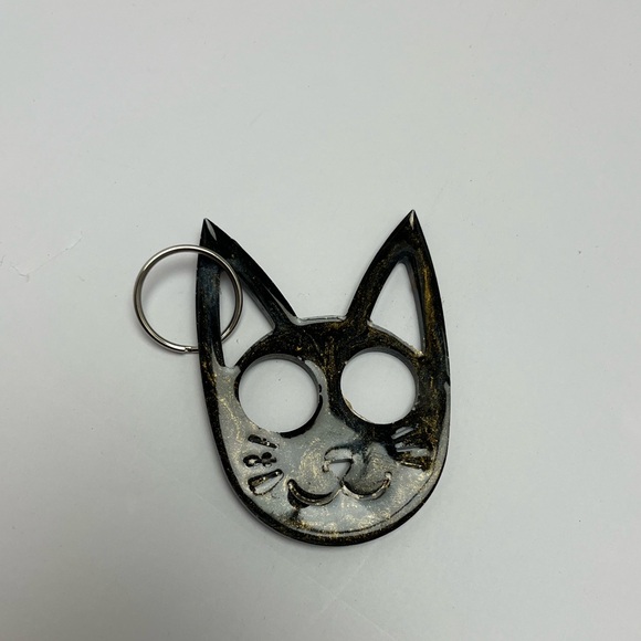 NWOT ⚜️🖤⚜️ Handmade Resin Self Defense Key Chain - Picture 8 of 10
